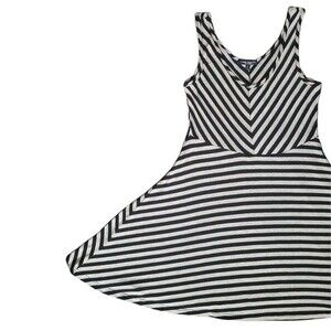 Green Envelope Black & Tan Summer Dress - L